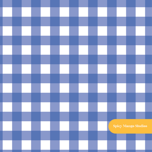 Blue Gingham Seamless Pattern