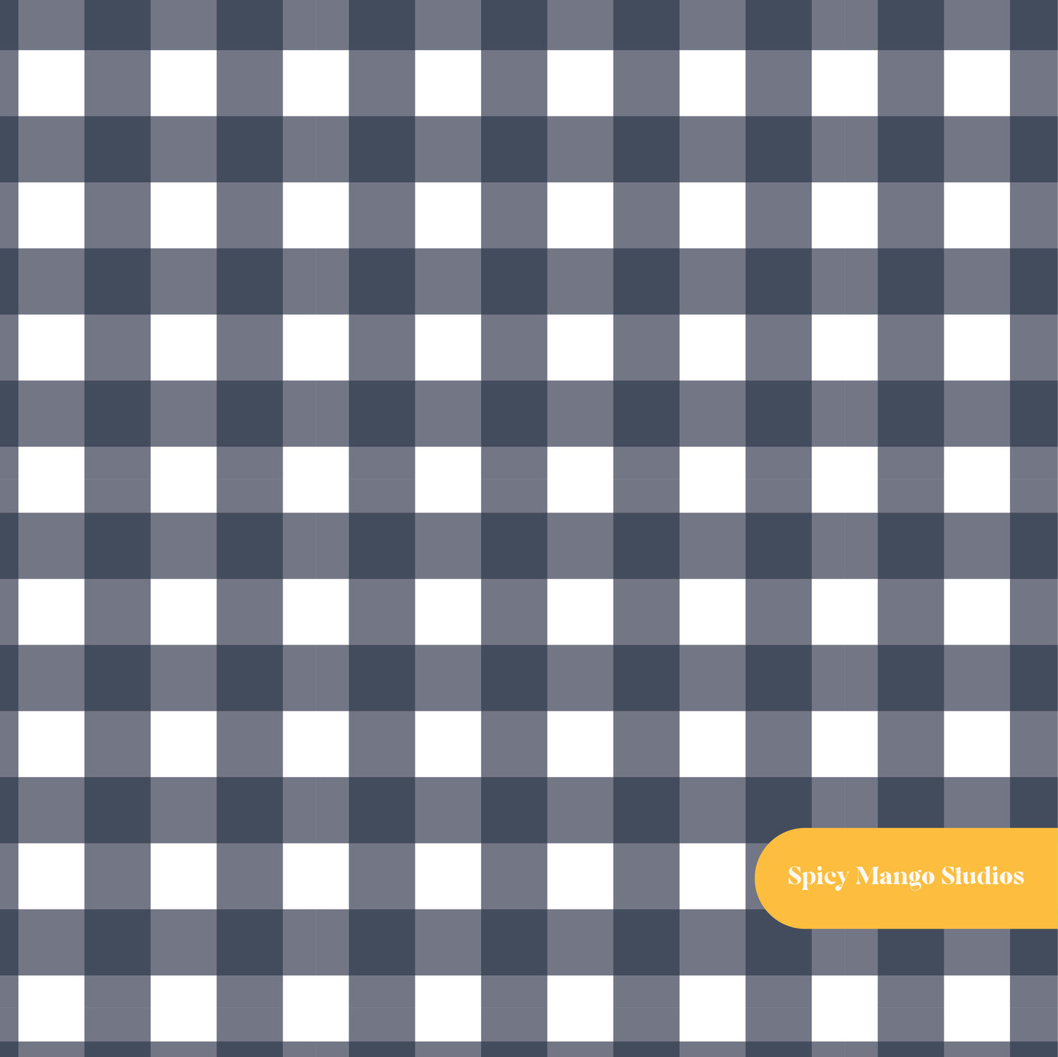Navy Gingham Seamless Pattern