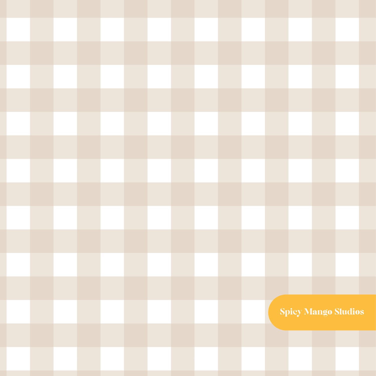 Tan Gingham Seamless Pattern