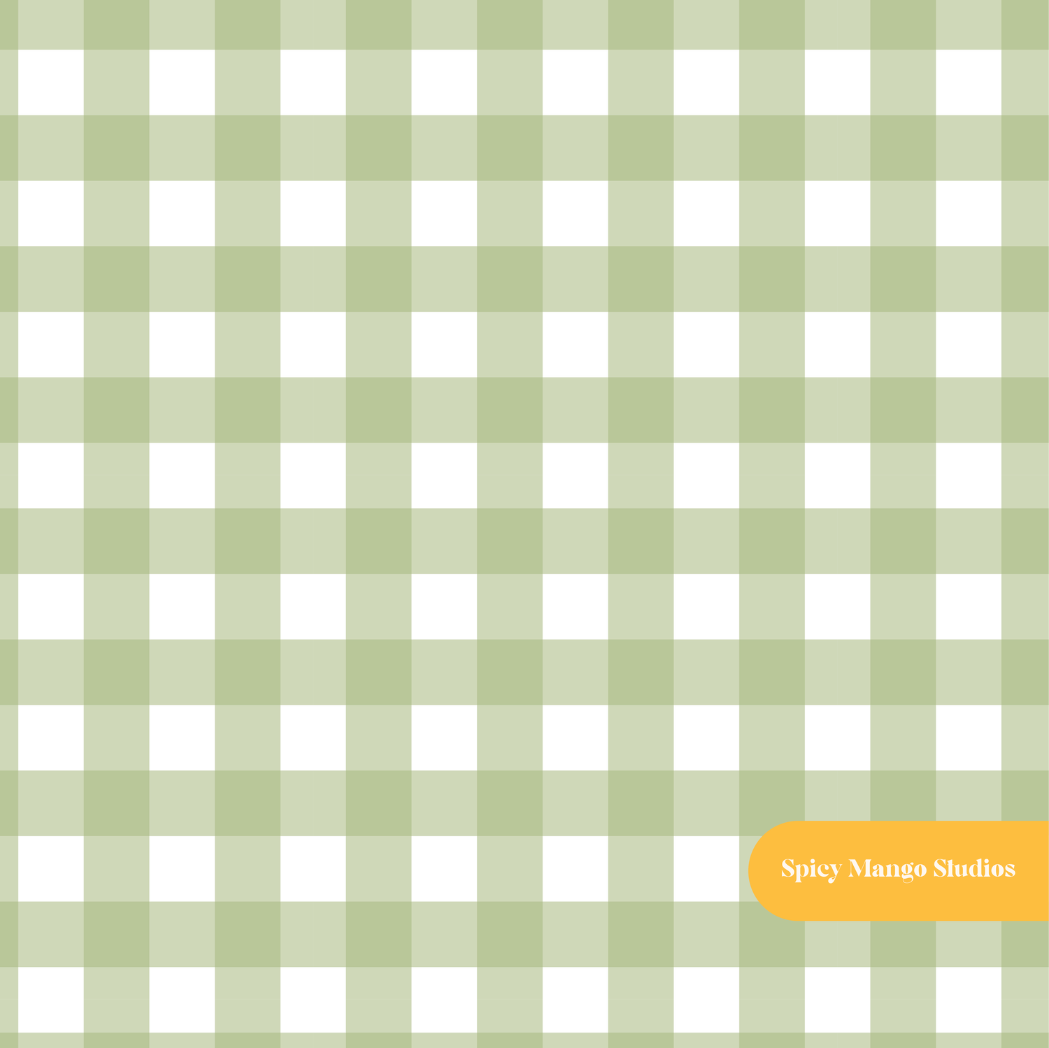 Sage Gingham Seamless Pattern