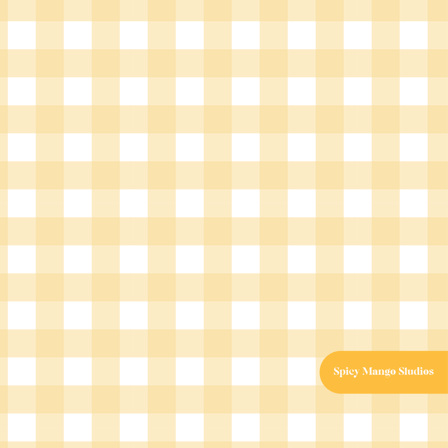 Yellow Gingham Seamless Pattern