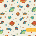 Neutral Planet Express Seamless Pattern