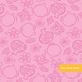 Dark Pink Pomegranate Floral Seamless Pattern