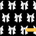 Black Preppy Bows Seamless Pattern