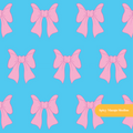 Blue Preppy Bows Seamless Pattern