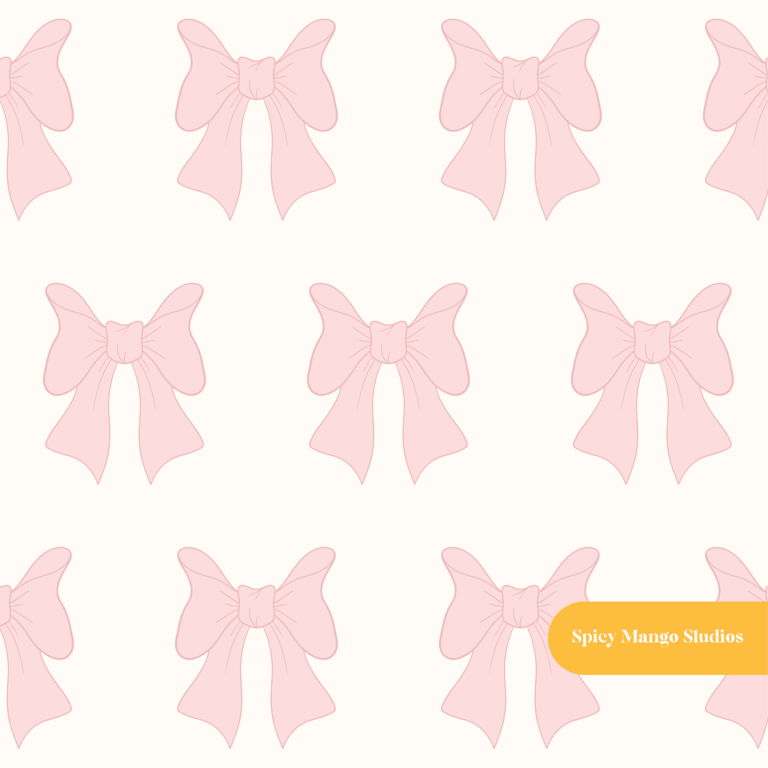 Neutral Preppy Bows Seamless Pattern