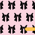 Pink and Black Preppy Bows Seamless Pattern