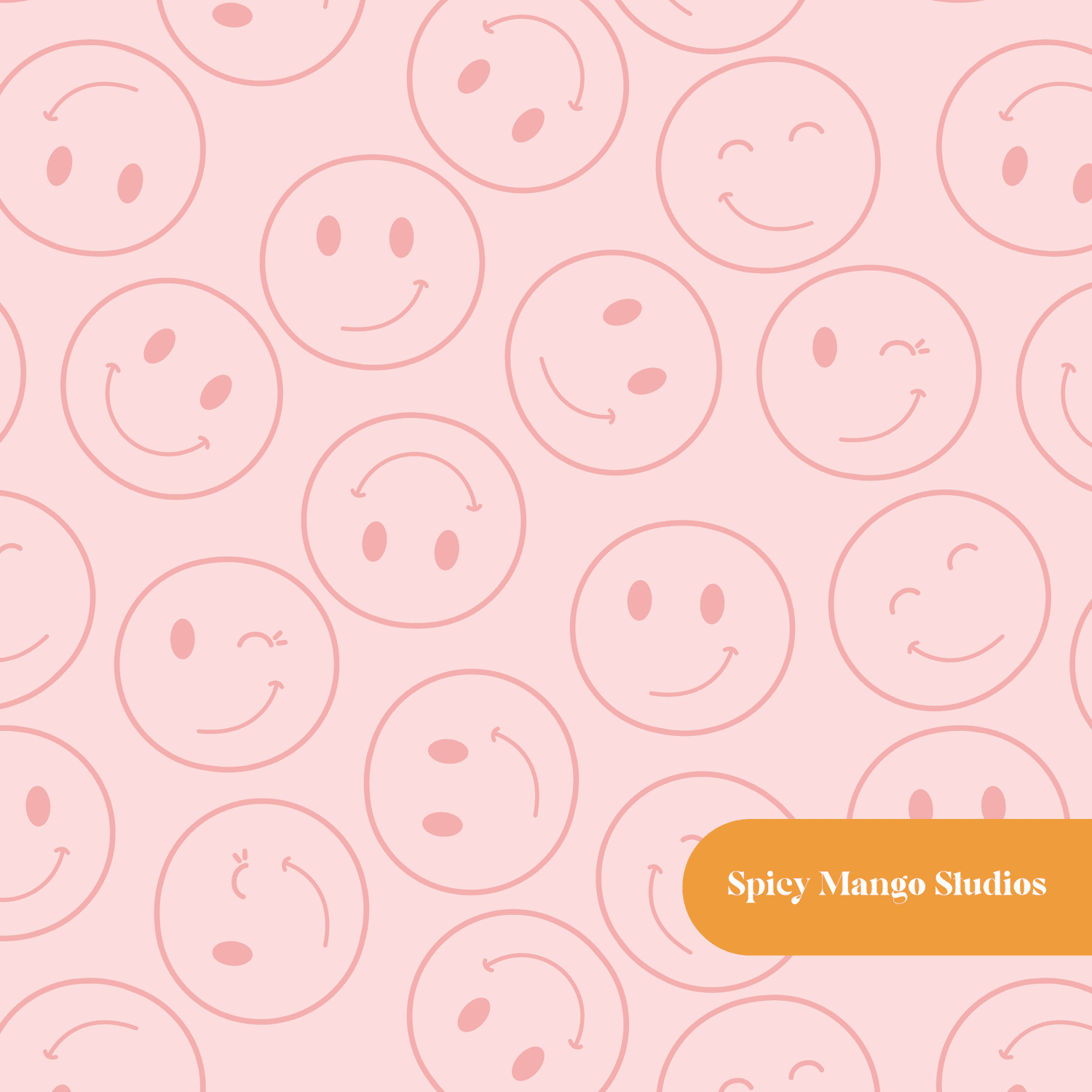 Pastel Pink Pastel Rainbow Happiness Seamless Pattern