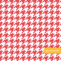 Red Houndstooth Seamless Pattern