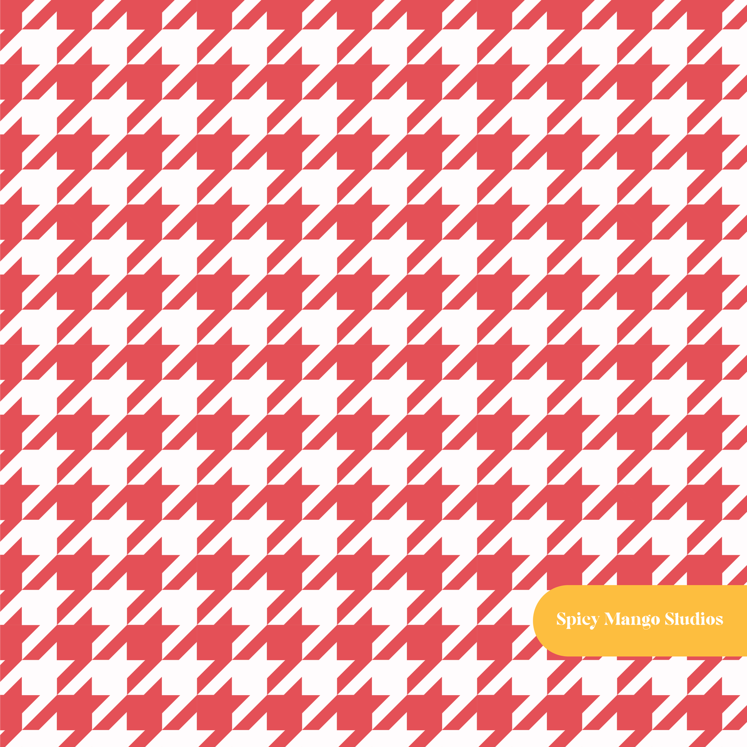 Red Houndstooth Seamless Pattern