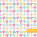 Rainbow Houndstooth Seamless Pattern