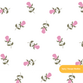 White Rosie Floral Seamless Pattern