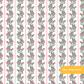White Rose Stripe Seamless Pattern