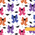 White Spooky Bows Seamless Pattern