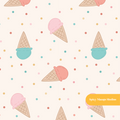 Summer Ice Cream Seamless Pattern – Digital Download