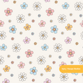 Off White Summer Floral Medley Seamless Pattern