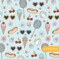 Light Blue Summer Medley Seamless Pattern – Digital Download