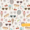 Off White Summer Medley Seamless Pattern – Summer Party & Beach Digital Download