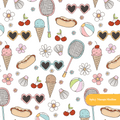 White Summer Medley Seamless Pattern – Summer Party & Beach Digital Download