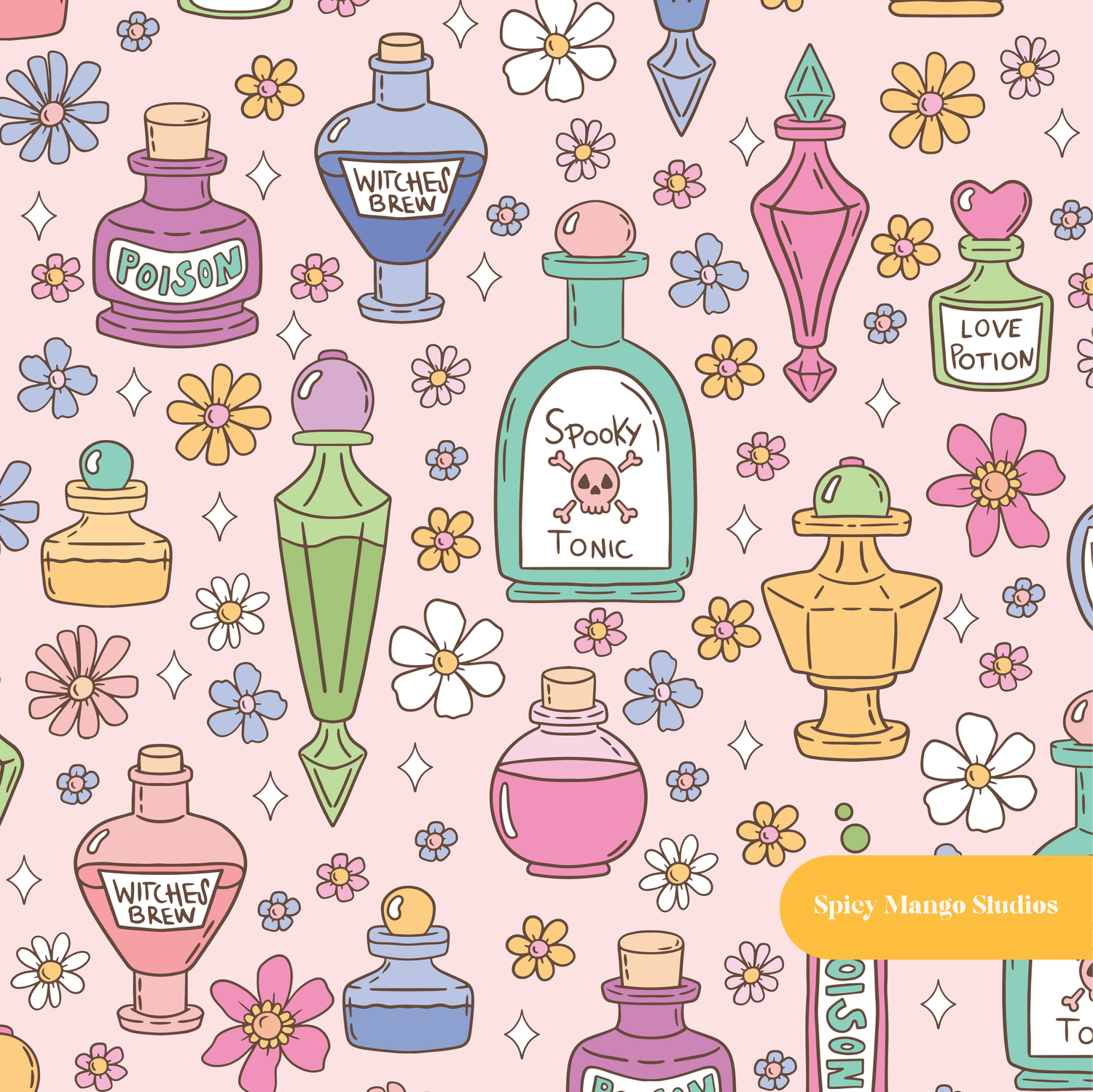 Pink Spellbound Seamless Pattern