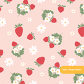 Peach Spring Strawberry Seamless Pattern