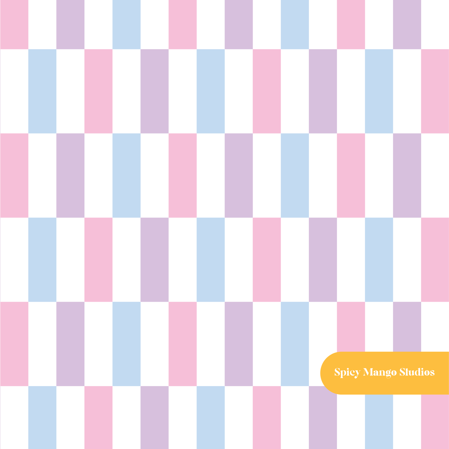 Pink and Blue Stanton Rectangle Checker Seamless Pattern