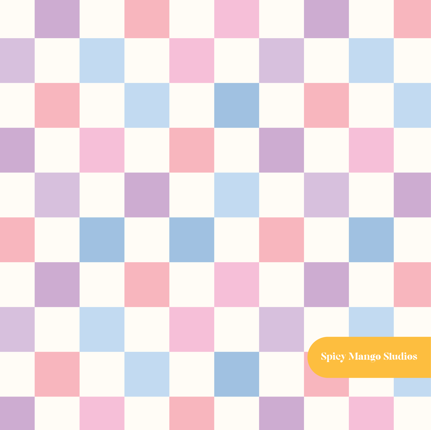 Pink and Blue Stanton Checker Seamless Pattern