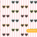 Pink Pinstripe Summer Sunglasses Seamless Pattern