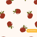Off White Summer Apple Seamless Pattern – Digital Download