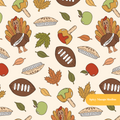 Neutral Thanksgiving Seamless Pattern