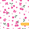 White and Pink Very Cherry Seamless Pattern