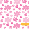 White and Pink Valentine's Day Floral Seamless Pattern