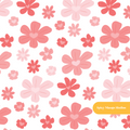 White and Red Valentine's Day Floral Seamless Pattern