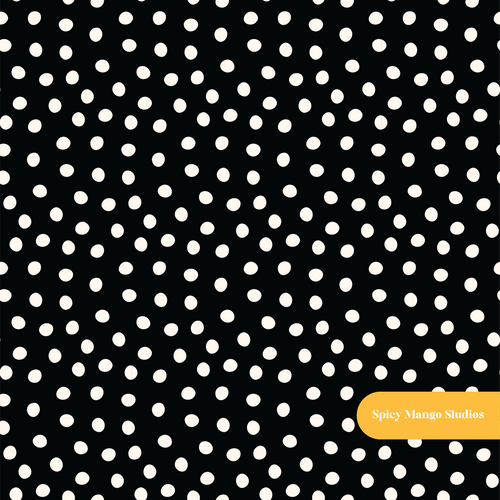 Black Valley Polka Dot Seamless Pattern