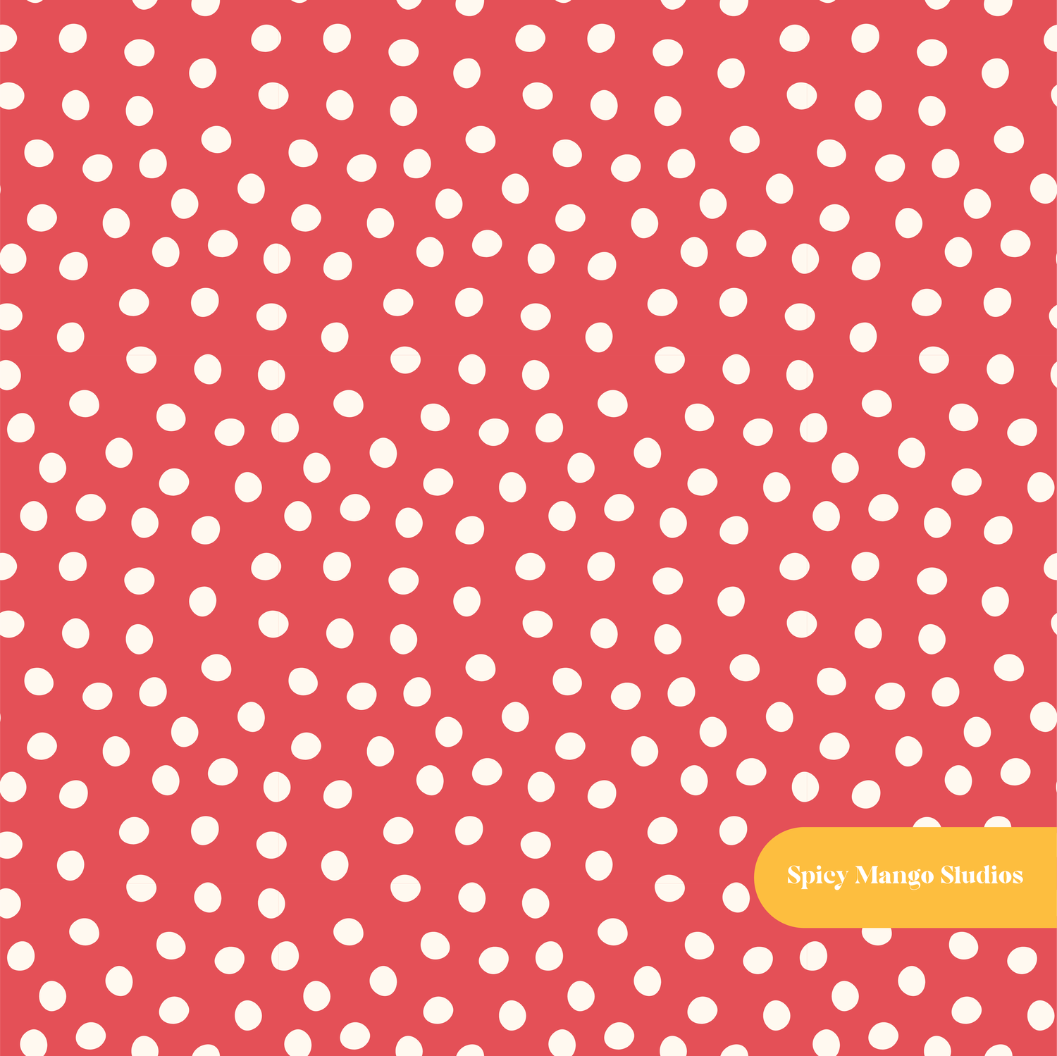 Red Valley Polka Dot Seamless Pattern