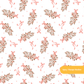White Whimsy Mistletoe Seamless Pattern