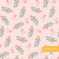 Pink Whimsy Mistletoe Seamless Pattern