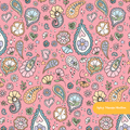 Pink Whimsical Paisley Seamless Pattern