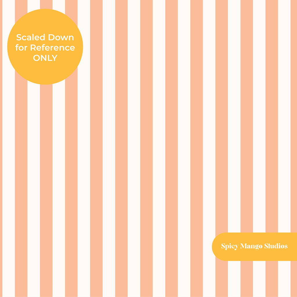 Orange Sorbet Stripe Seamless Pattern – Digital Download