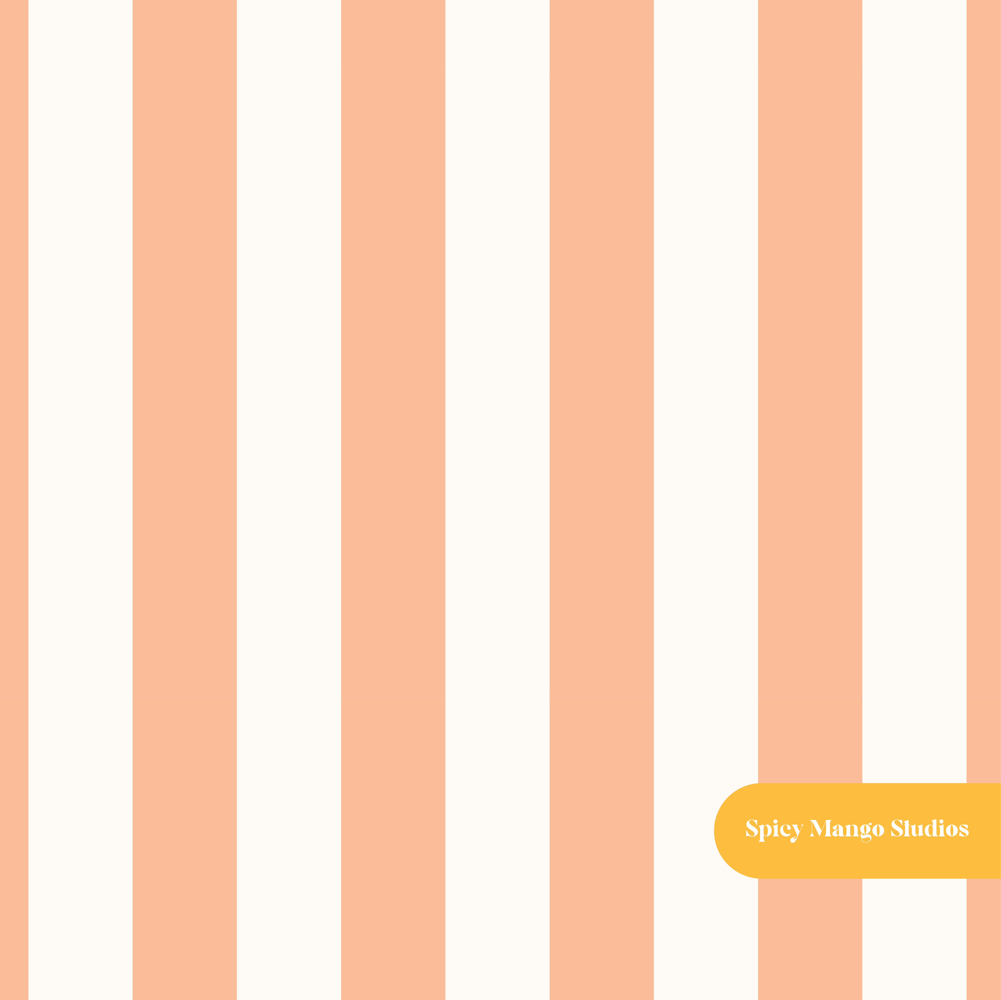 Orange Sorbet Stripe Seamless Pattern – Digital Download