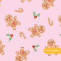 Pink Classic Gingerbread Seamless Pattern – Digital Download