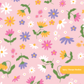 Pink Cute Floral Seamless Pattern