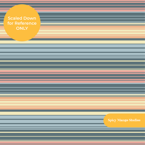 Blue Dudley Retro Stripe Seamless Pattern