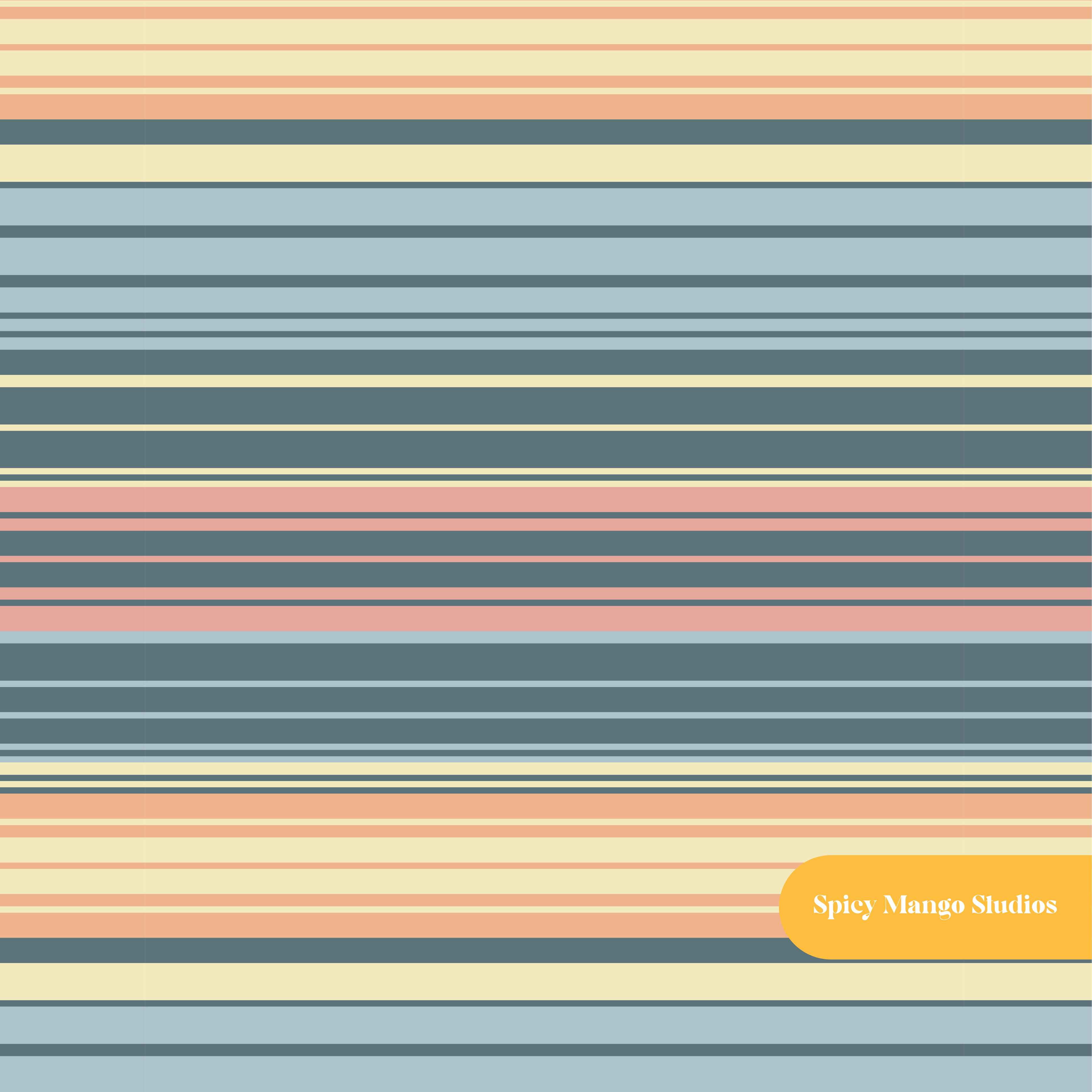 Blue Dudley Retro Stripe Seamless Pattern