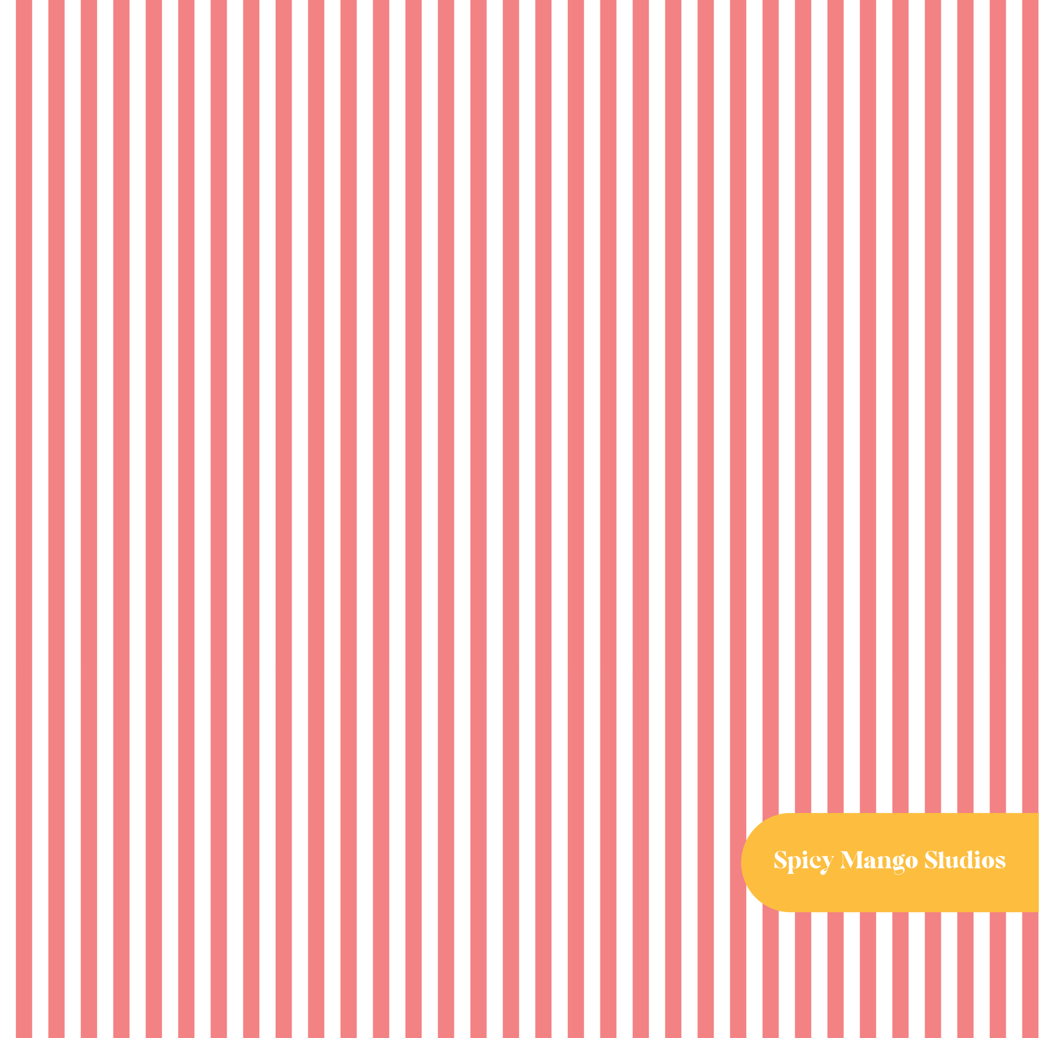 All Red Darling Pinstripe Seamless Pattern