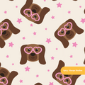 Neutral Diva Dog Animal Seamless Pattern
