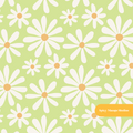 Lime Daisy Dreams Seamless Pattern
