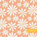 Orange Daisy Dreams Seamless Pattern
