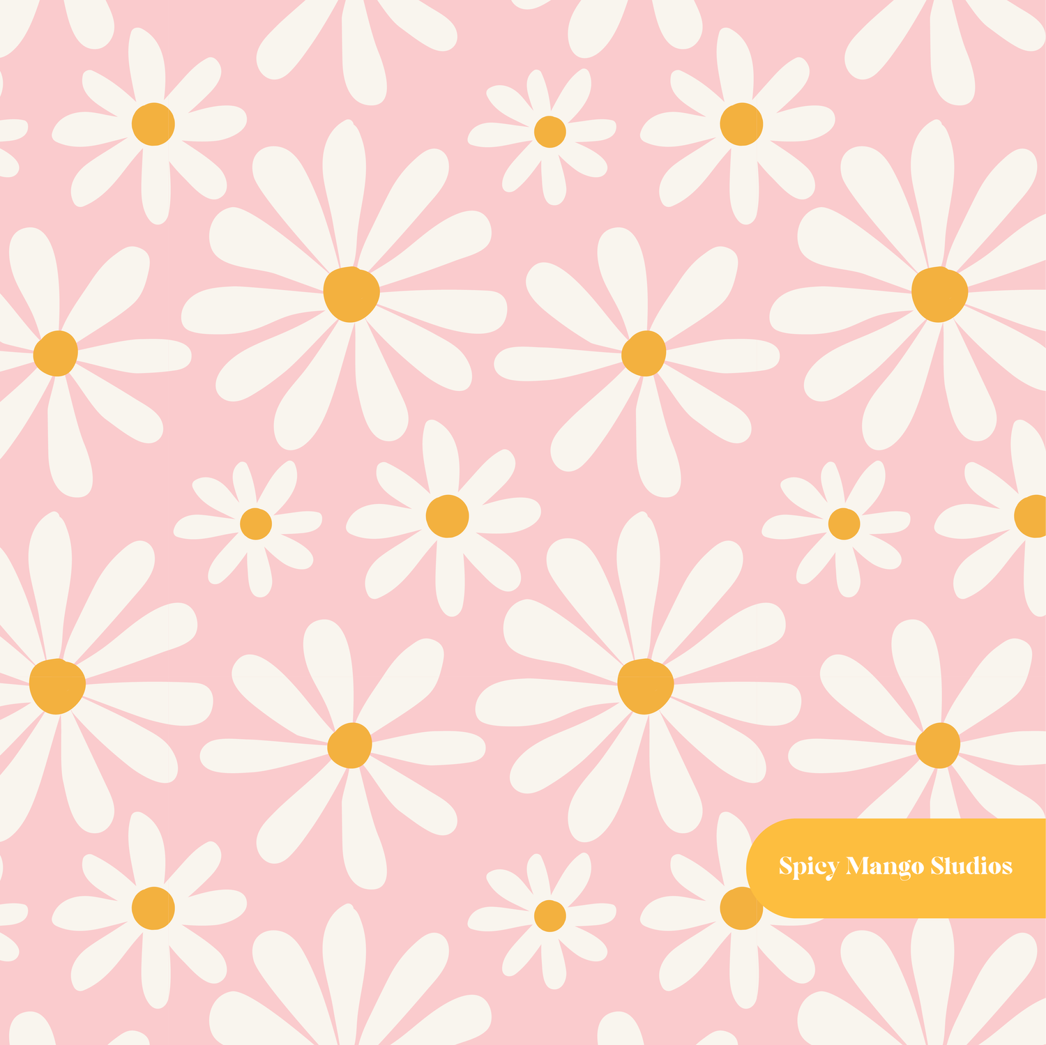 Pink Daisy Dreams Seamless Pattern
