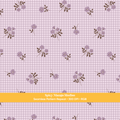 Lavender Fall Floral Gingham Seamless Pattern